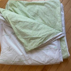 Yves Delorme set- duvet, sham, fitted & flat queen